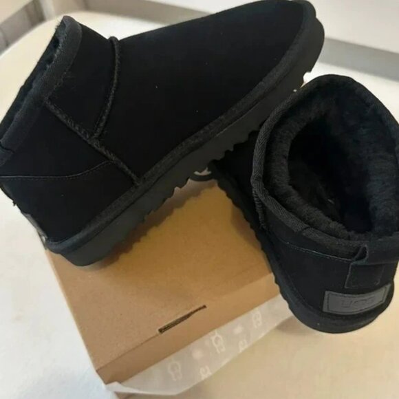 New Ugg Womens mini Snow boots Black - Picture 4 of 6